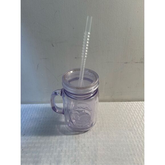 Aladdin Mason Jar 20 oz with added flex straw clear color - Picture 2 of 4